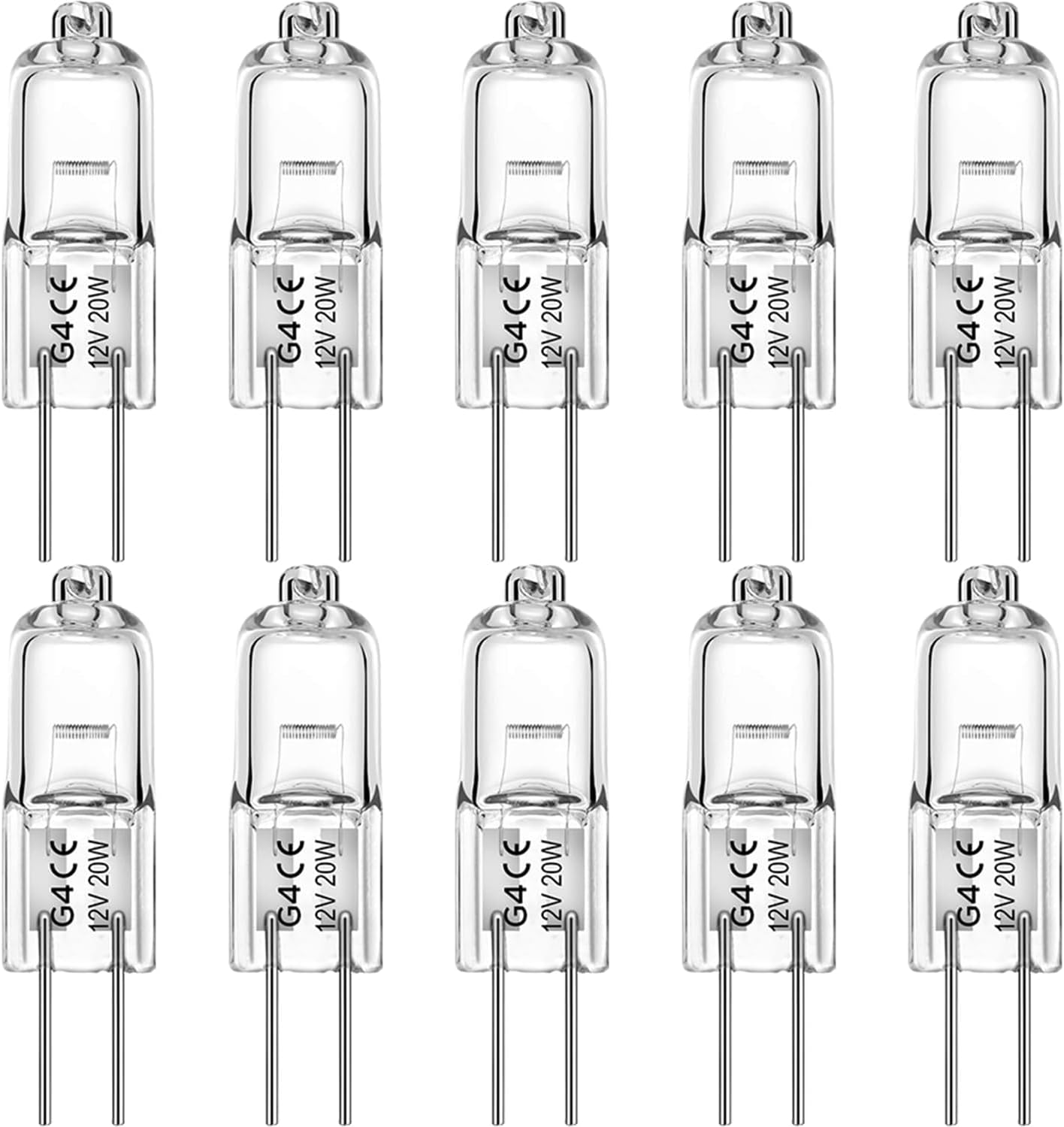 Bombilla G4 halógena 12V 20W blanco cálido repuesto luz disco