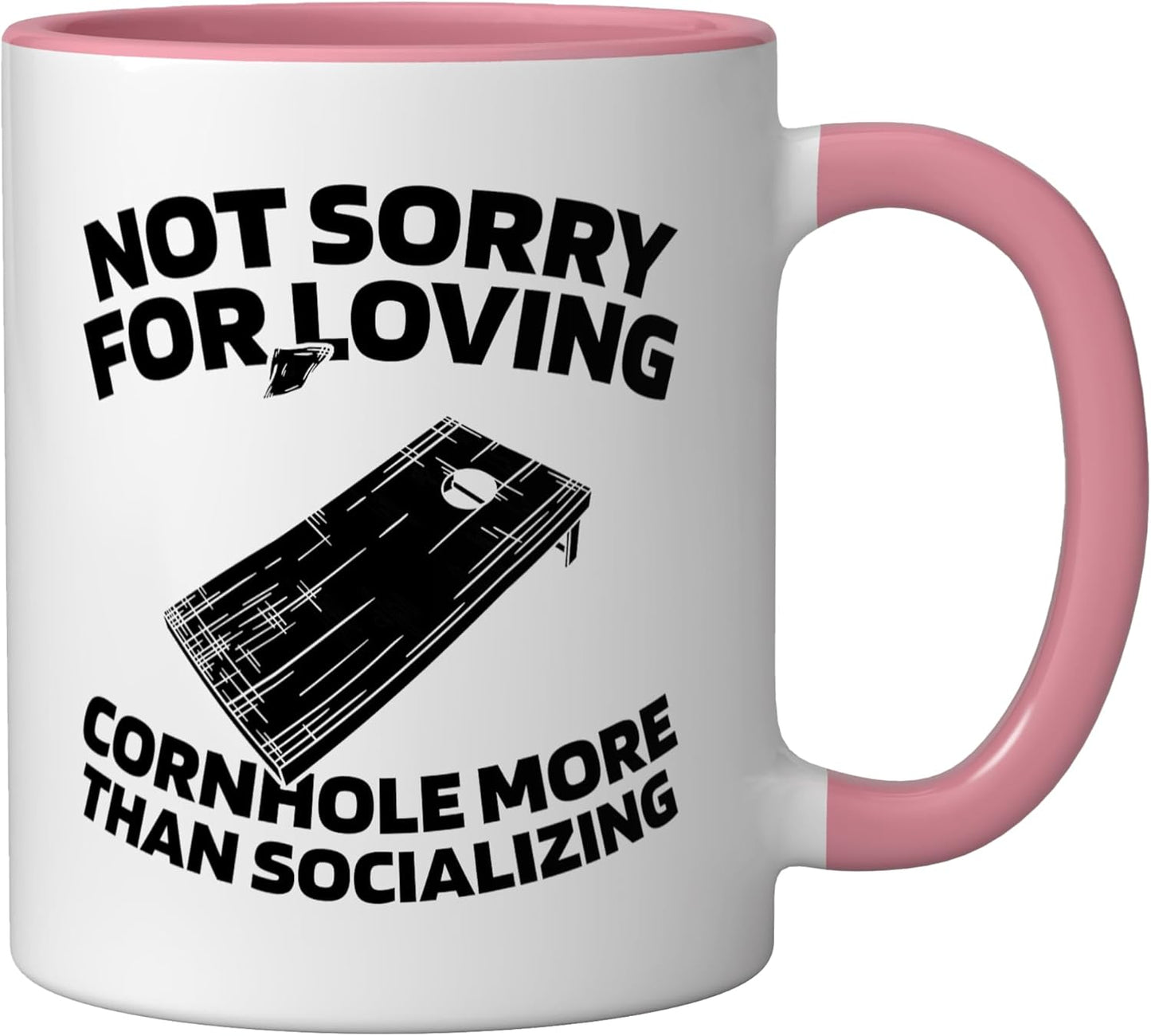 Taza Cerámica Juego Bean Bag Rosa/Blanco