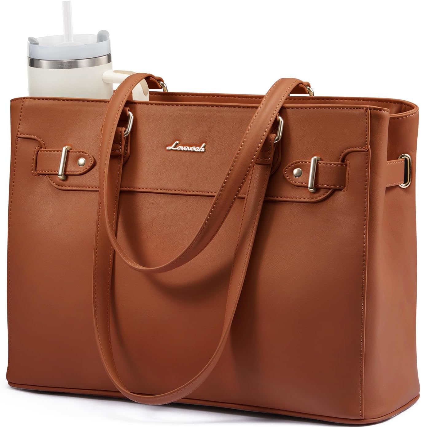 Bolsa mano cuero impermeable para laptop 15.6 pulg