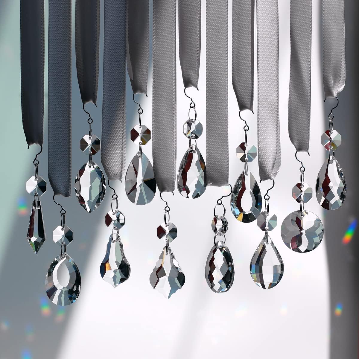 12 Prismas Cristal Arco Iris Ventanas Decoración Hogar