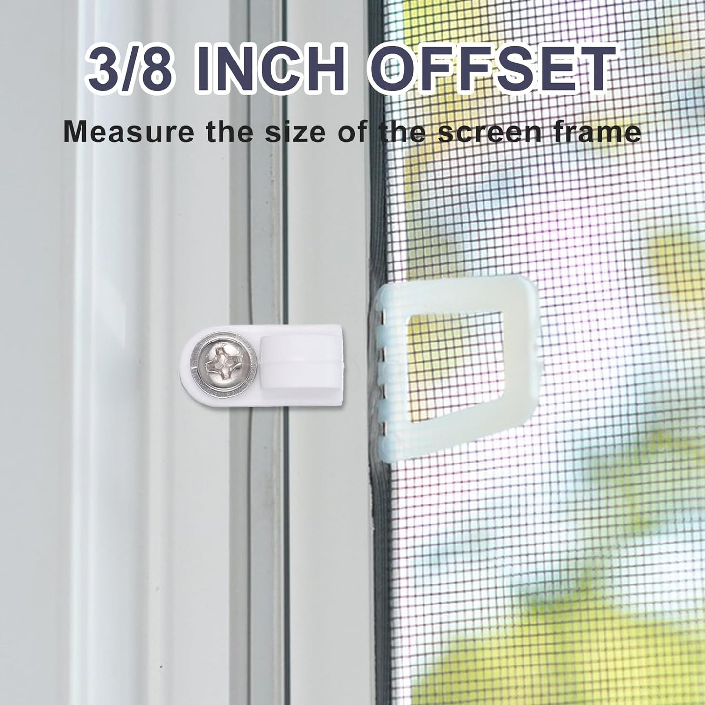 Clip pantalla ventana 3/8pulg comp set 24 resistentes viento
