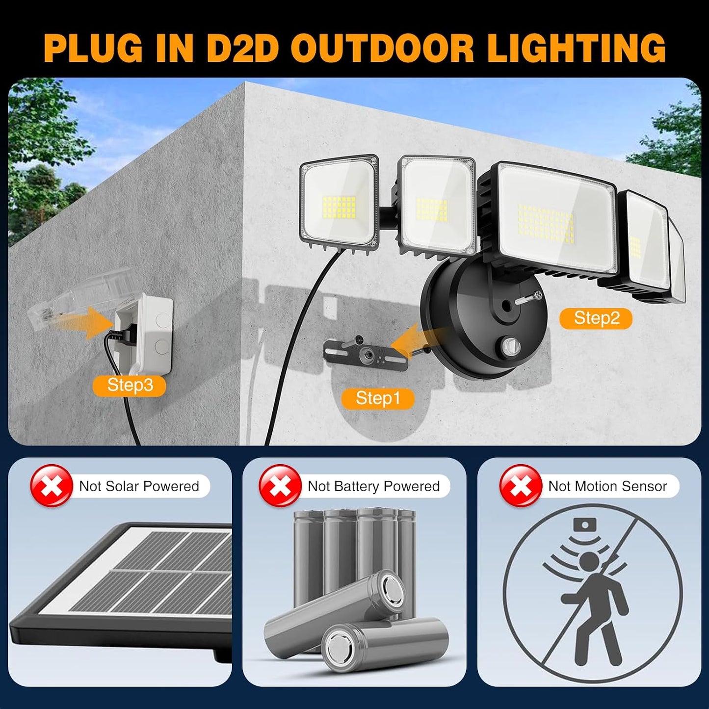 Iluminación exterior automática 150W IP66