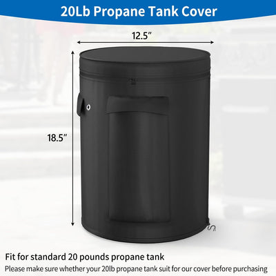 Cubierta tanque propano camper 20lb 12.5x18.5pulg tela Oxford 600D