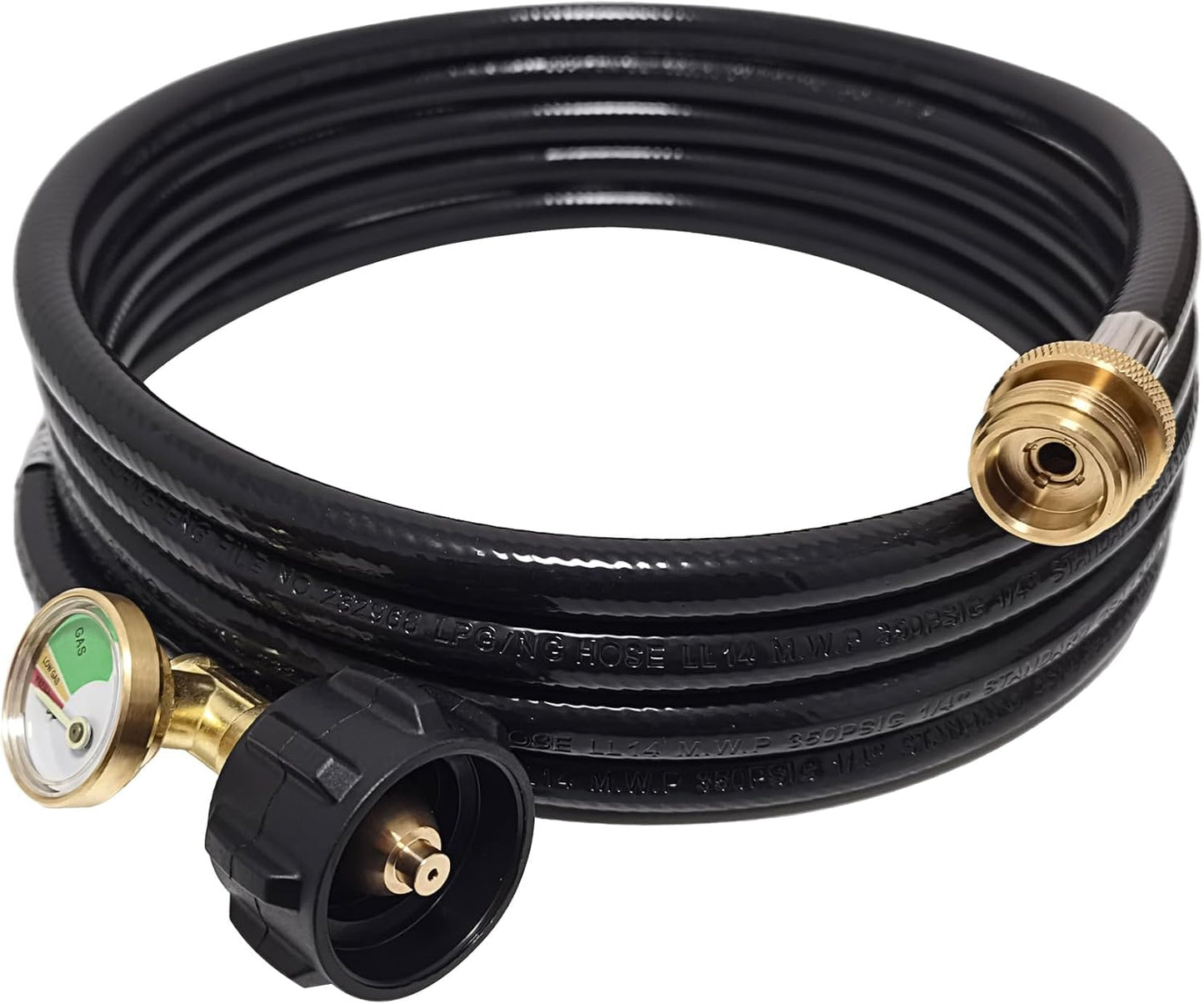 Regulador propano 12ft manguera adaptadora con manómetro Weber
