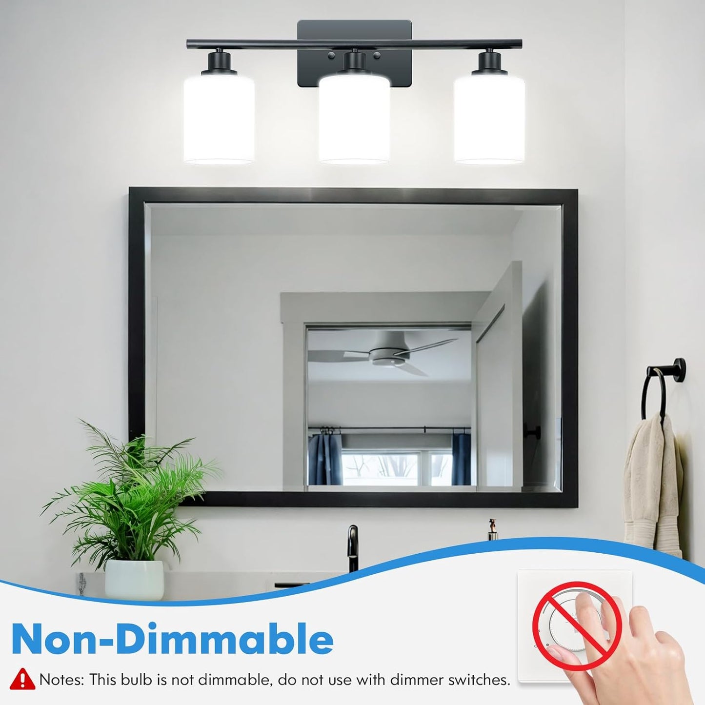 Bombillas LED G25 5W 5000K E26 para baño y espejo set 4