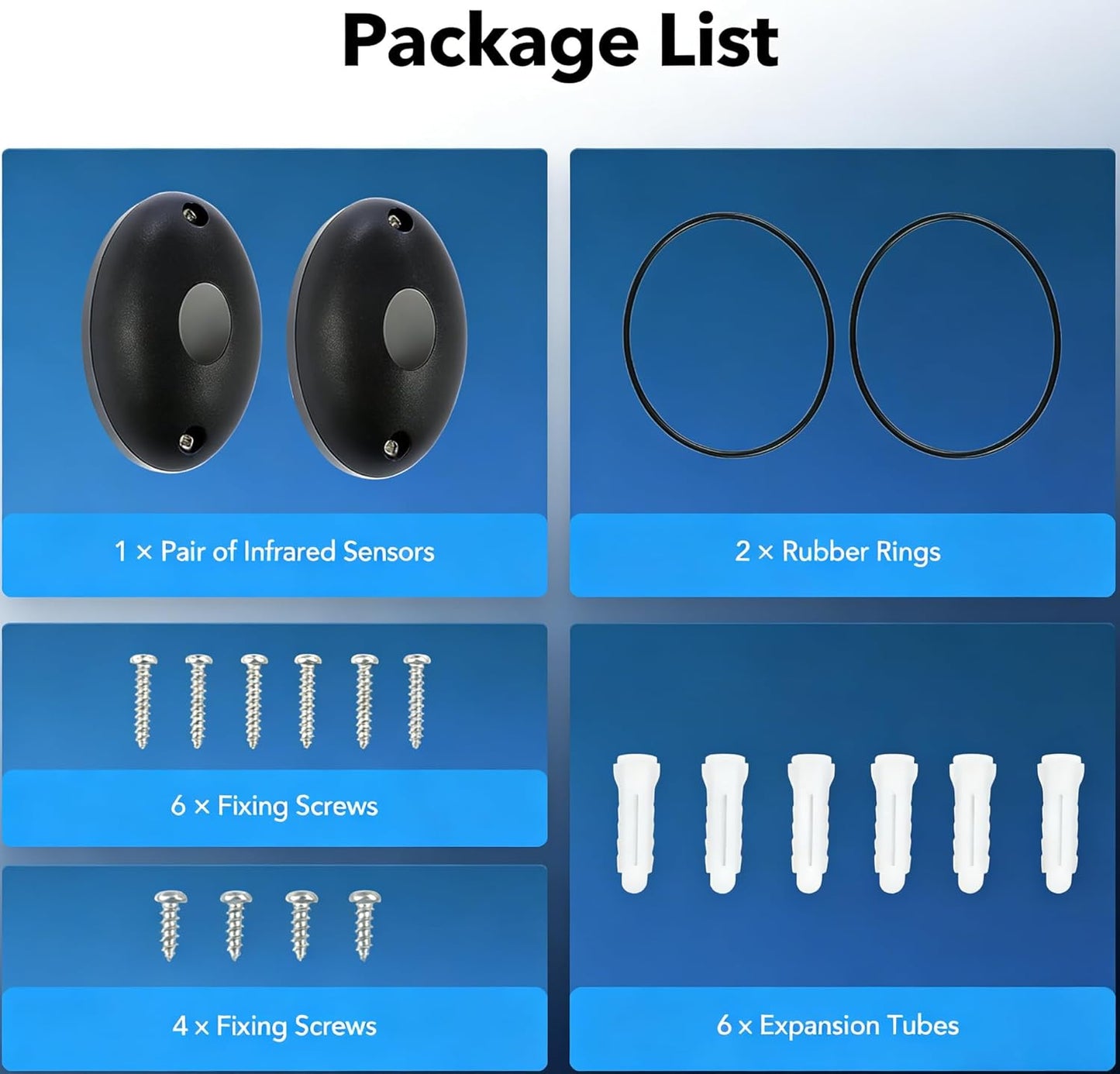 Sensor infrarrojo para puertas corredizas y garaje resistente