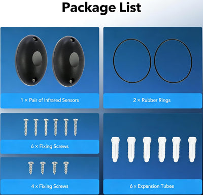 Sensor infrarrojo para puertas corredizas y garaje resistente
