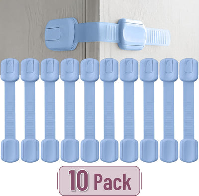 Cerraduras correa seguridad para niños pack 10 azul bebé