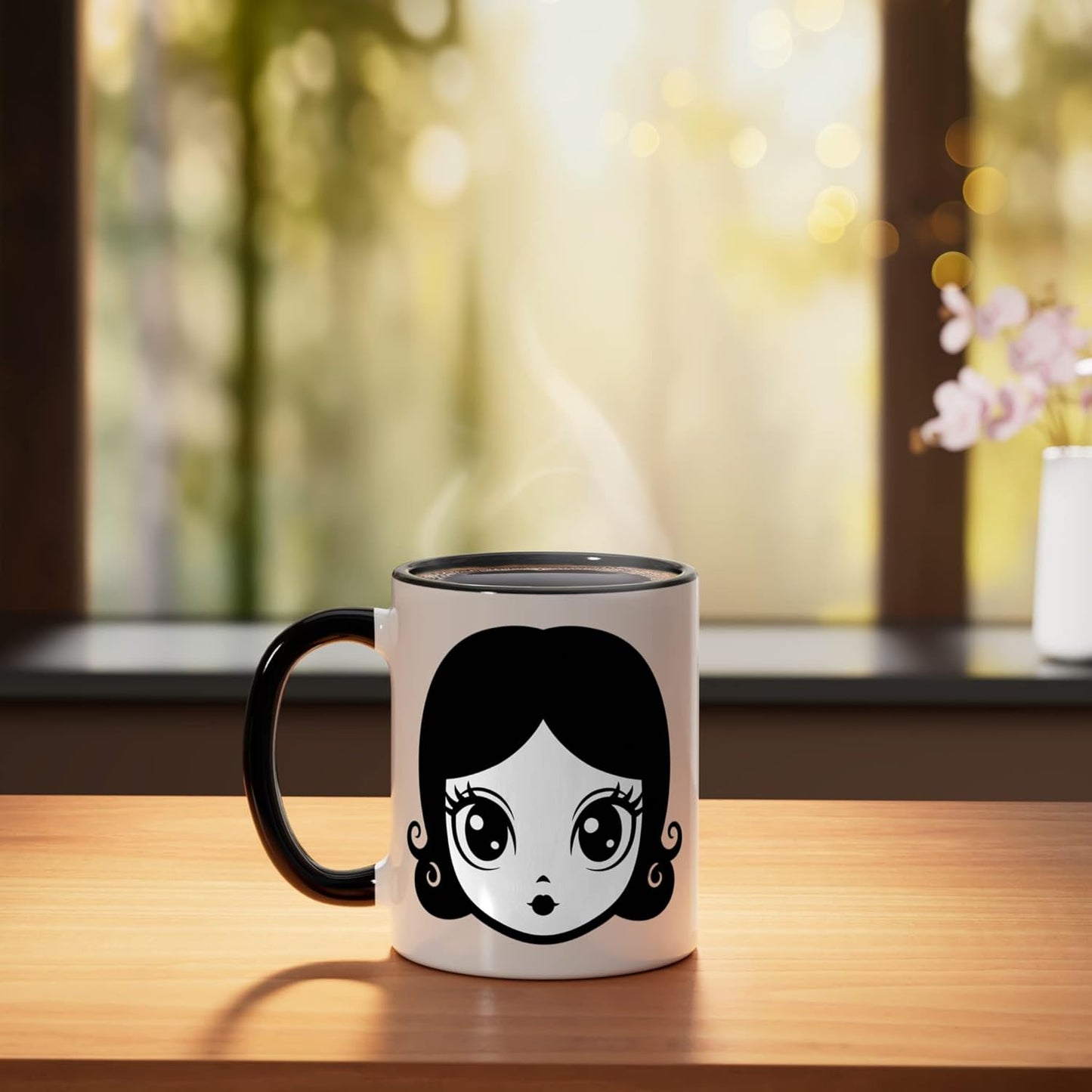 Taza Cerámica Virgo Astronomía Negro/Blanco