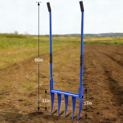 Broadfork 56pulg herramientas jardín ergonómicas