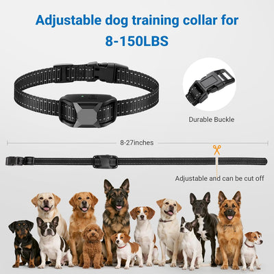 Collar choque perro control remoto 2000pies 4modos IP67