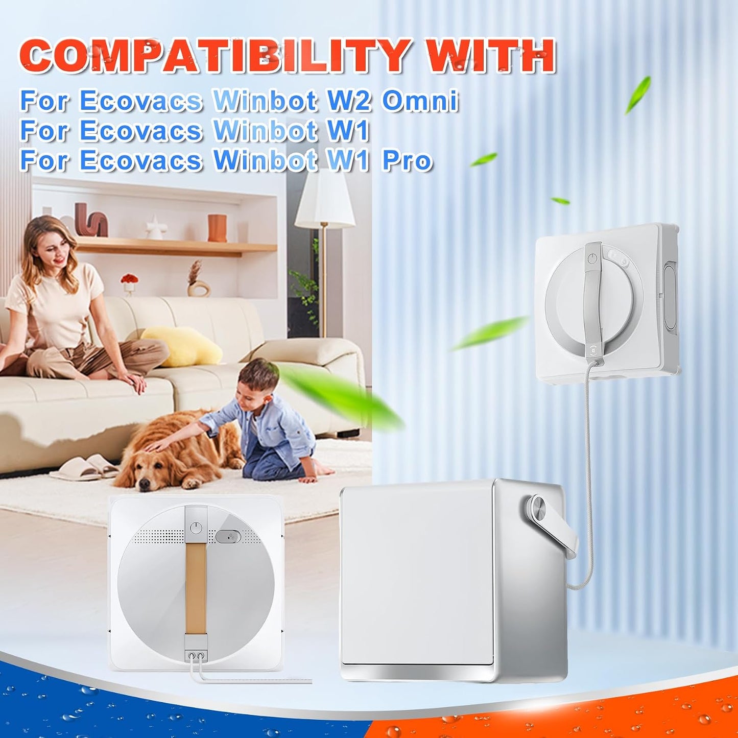 12 Almohadillas trapeador comp Winbot W2 W1 Pro