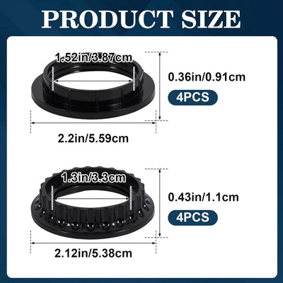 Anillo adaptador lámpara E26/E27 8 Uds resistente