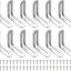 12 Soportes Acero 90 Grados para Estantería Madera