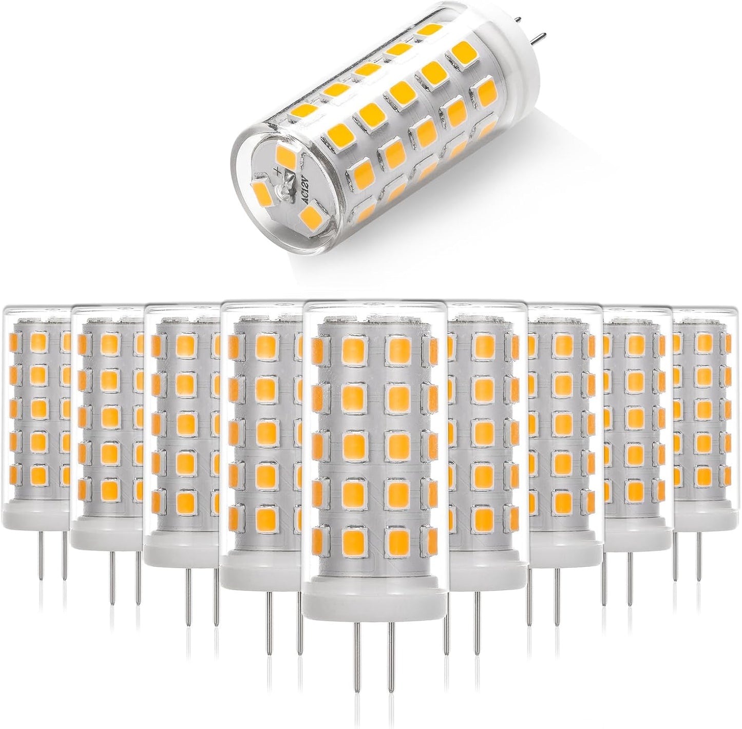 Pack 10 Bombillas LED G4 12V 4W 3000K Blanco Cálido