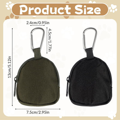 2 bolsas reutilizables para entrenamiento de perros con cremallera