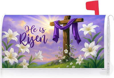 Funda Buzón Pascua Cruz Religiosa Tira Magnética 21x18pulg