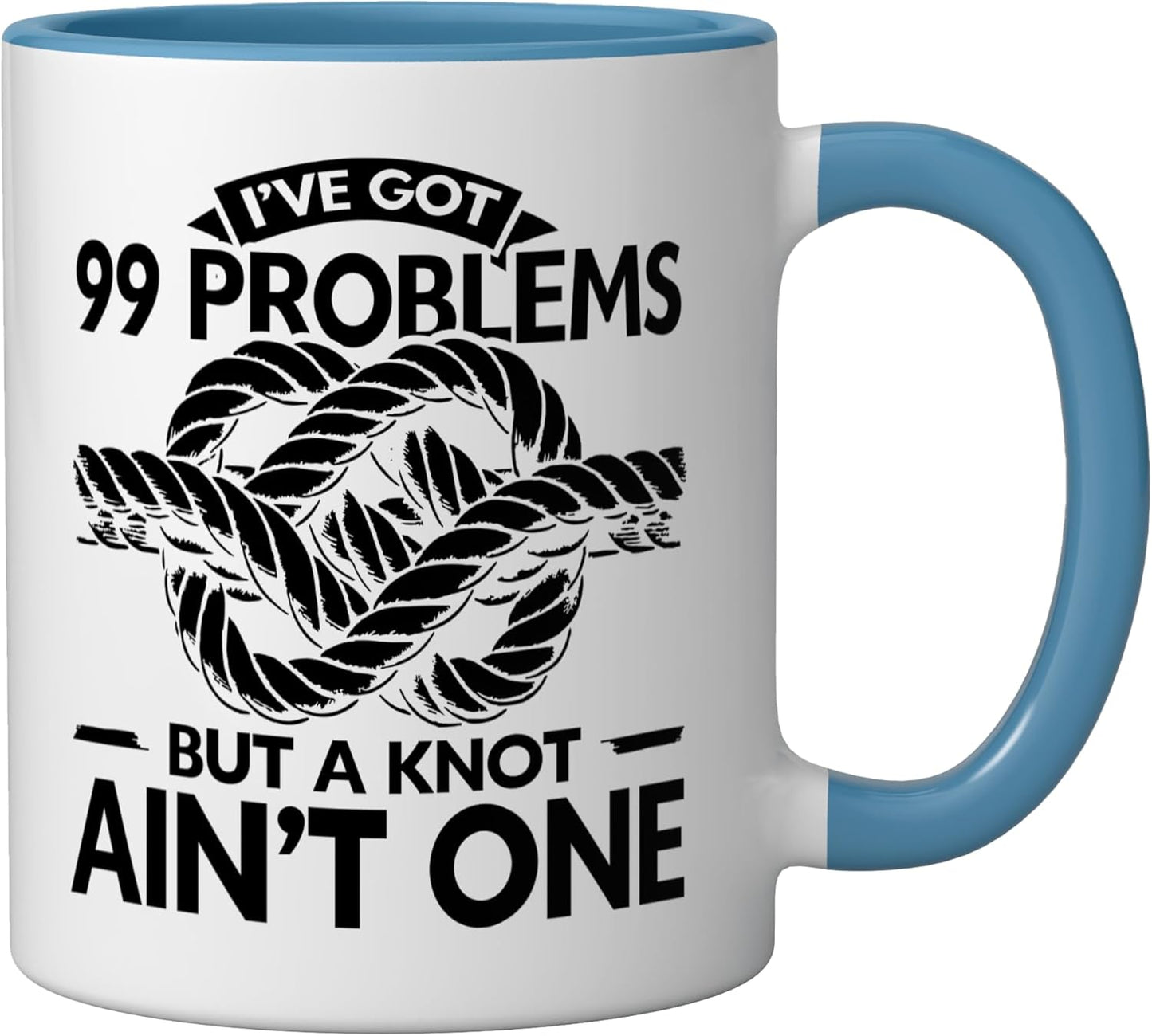 Taza Cerámica para Amarre Azul/Blanco