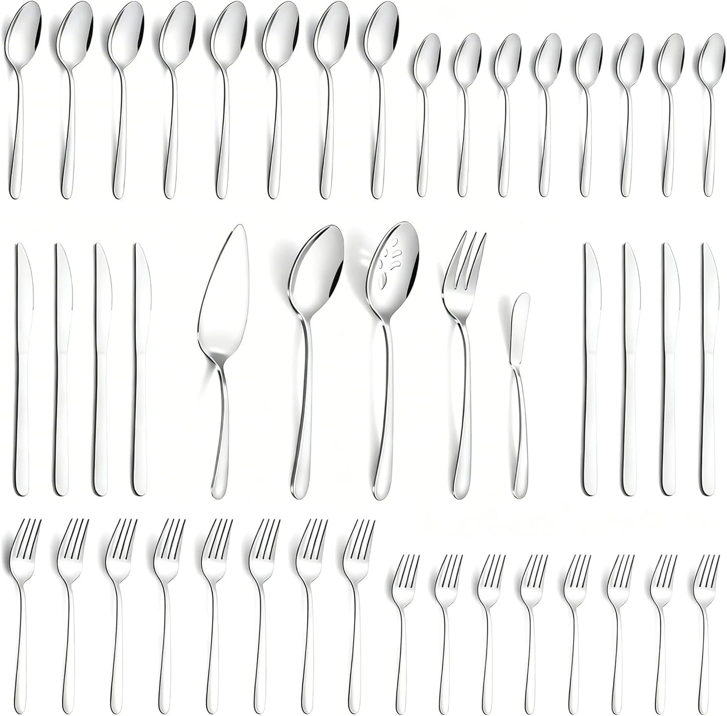 Set 45 Pzas Cubiertos Acero Inox para 8 Personas