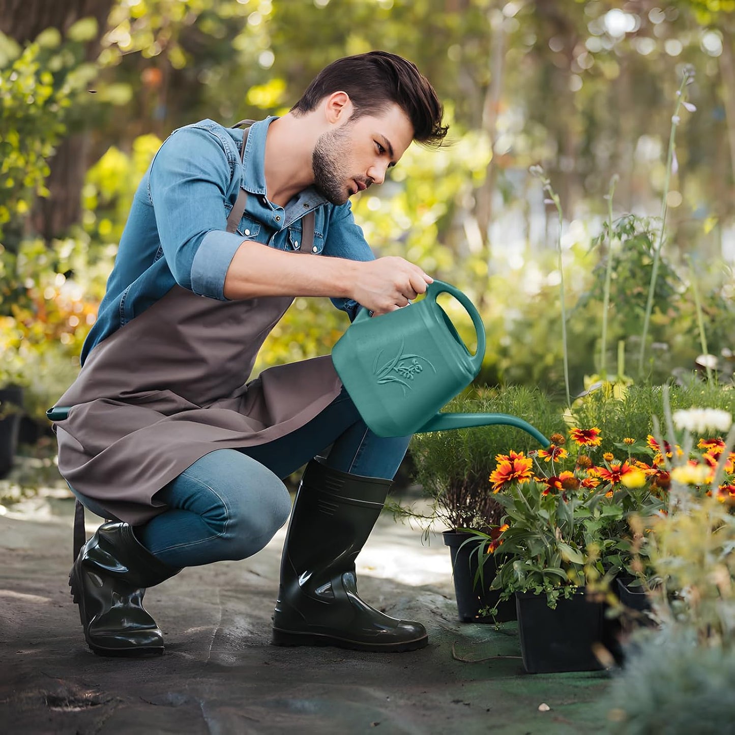 Regadera jardín plantas caseras 0.5gal verde
