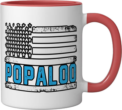 Taza Cerámica Bandera Americana Roja/Blanca