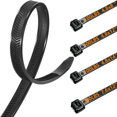 Paquete 200 bridas nailon extragrueso 7.6x12pulg