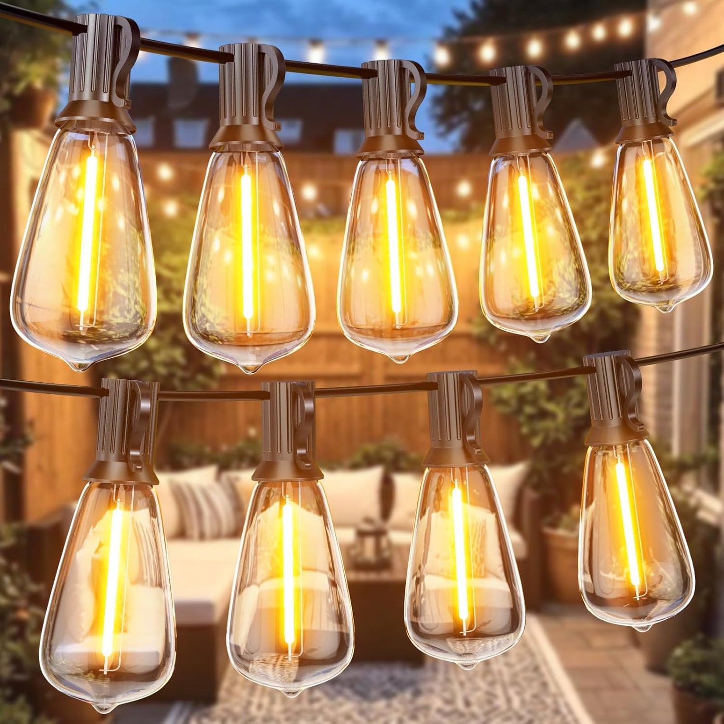 Tira luces LED exteriores ST38 150ft impermeables regulables