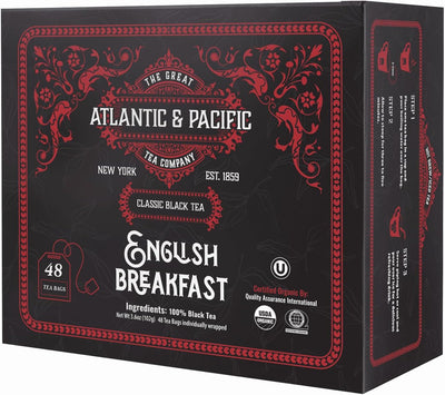 Bolsas de té English Breakfast A&P, 48 unidades té negro orgánico