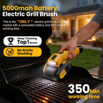 Cepillo limpieza parrilla 5000mAh 800RPM acero inox