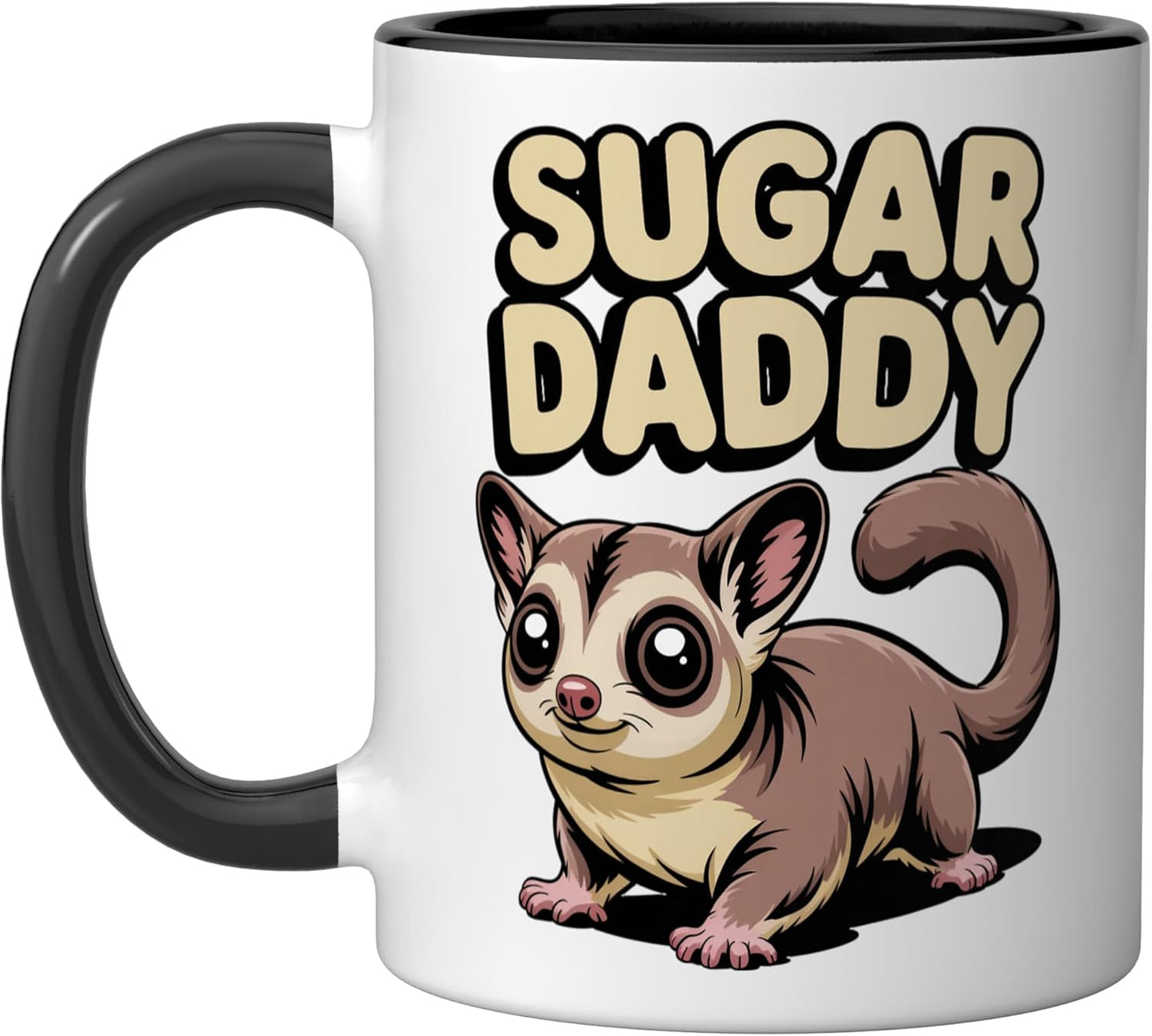 Taza cerámica para glider negro/blanco