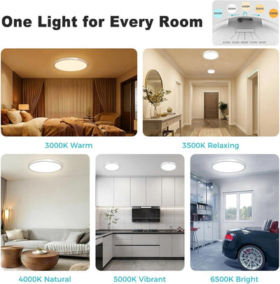 Lámpara techo LED empotrado 7pulg regulable 5 colores 15W