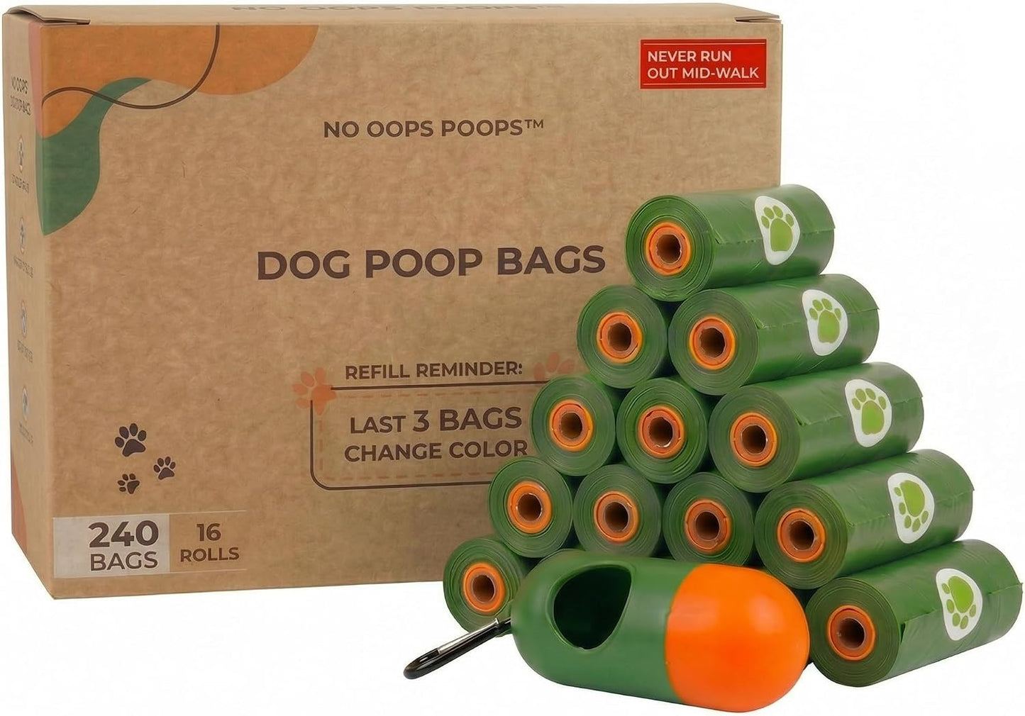 Bolsas para excremento perro con indicador 240uds gruesas sin olor