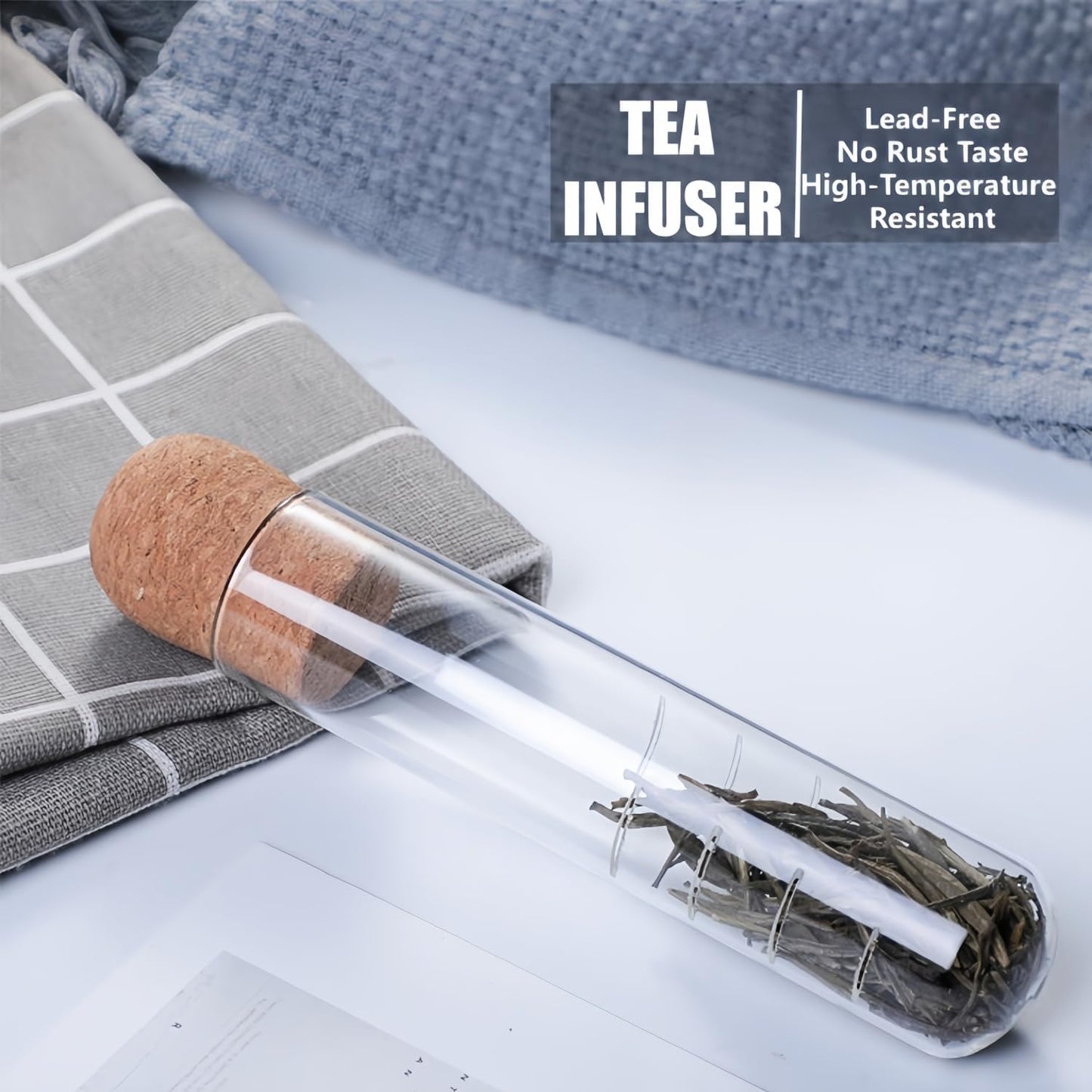 Infusor té vidrio para hojas sueltas 6.1x1.2pulg