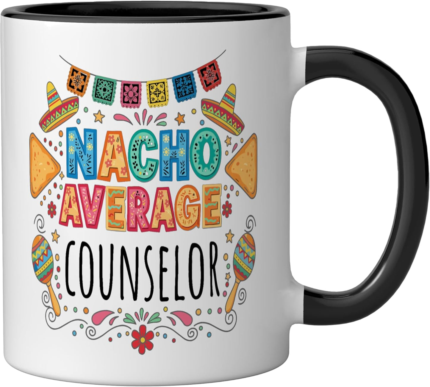 Taza Cerámica Escuela Consejero Negro/Blanco