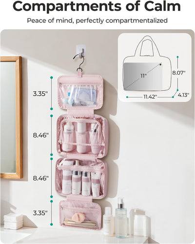 Neceser colgante organizador cosméticos impermeable Marrón café