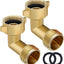 Conector codo manguera jardín 3/4pulg 2 pzas con juntas tóricas