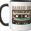 Taza de cerámica retro música vieja estilo negro y blanco