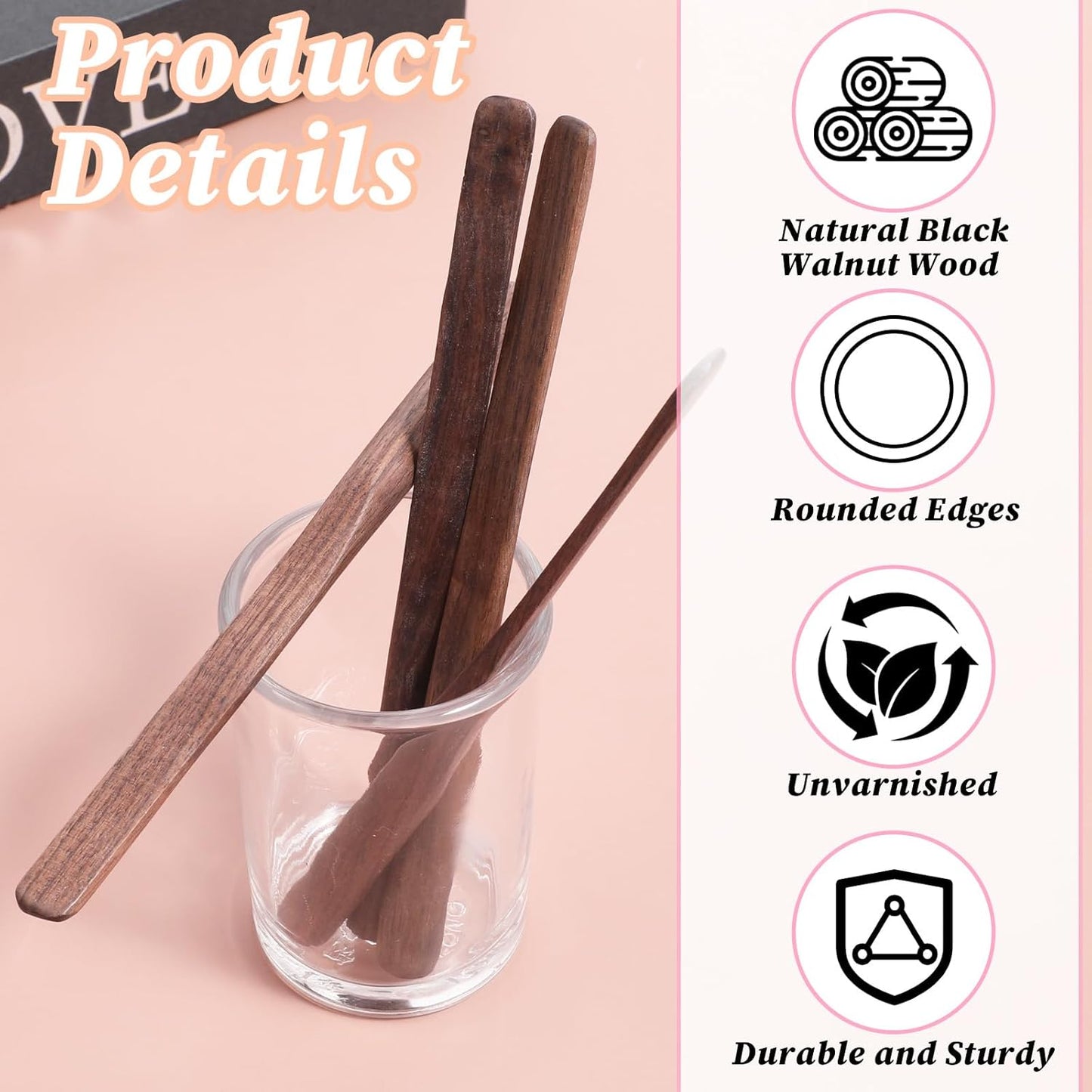 Palitos de madera agitadores de café nogal 6 ″ multifuncionales