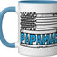 Taza Cerámica Bandera Americana Vintage Azul Blanco