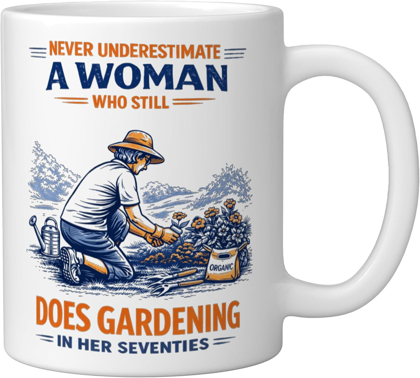 Taza Cerámica para Mujer 70s Blanca