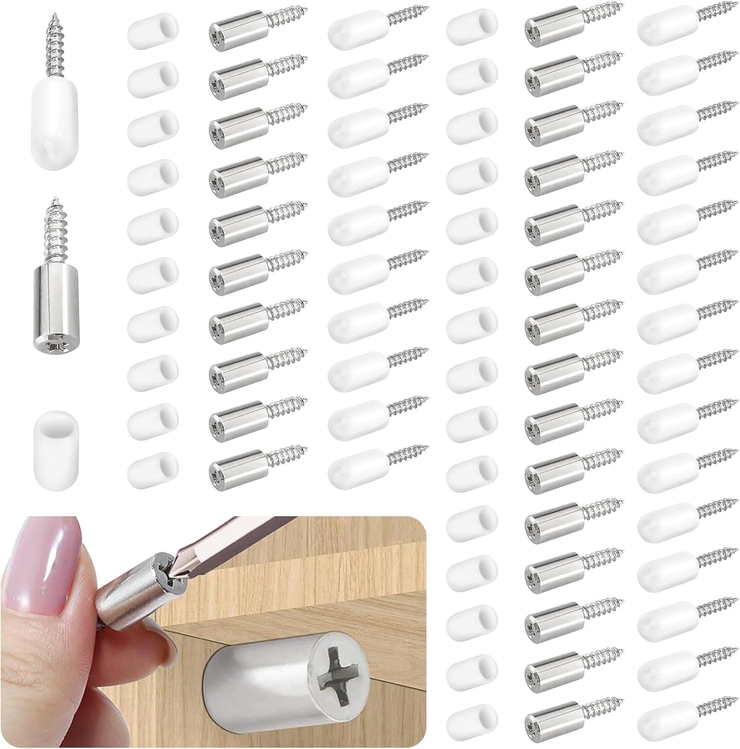50 Pasadores Estante con Funda Antiderrap
