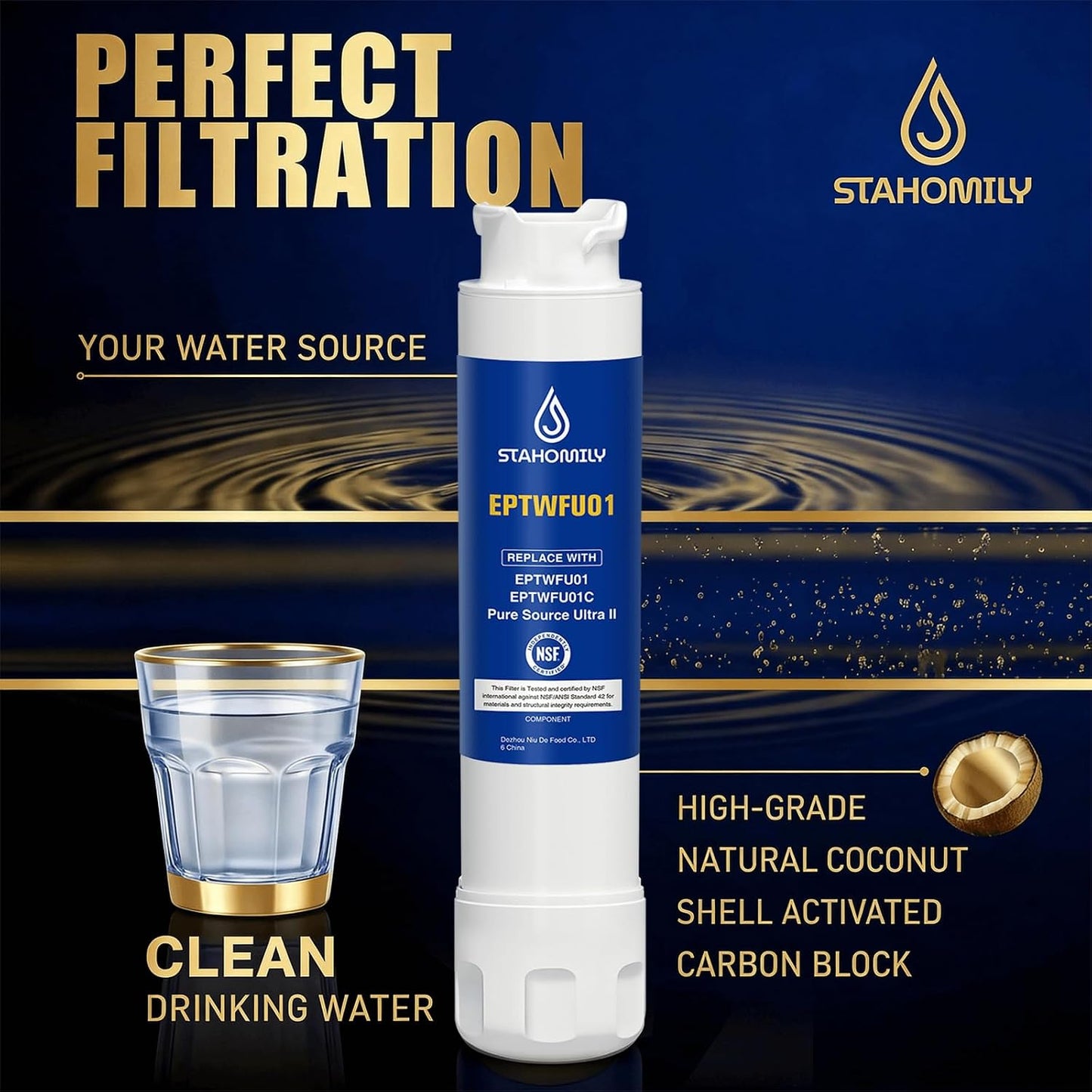 Filtro agua repuesto para Frigidaire Pure Source paquete 3