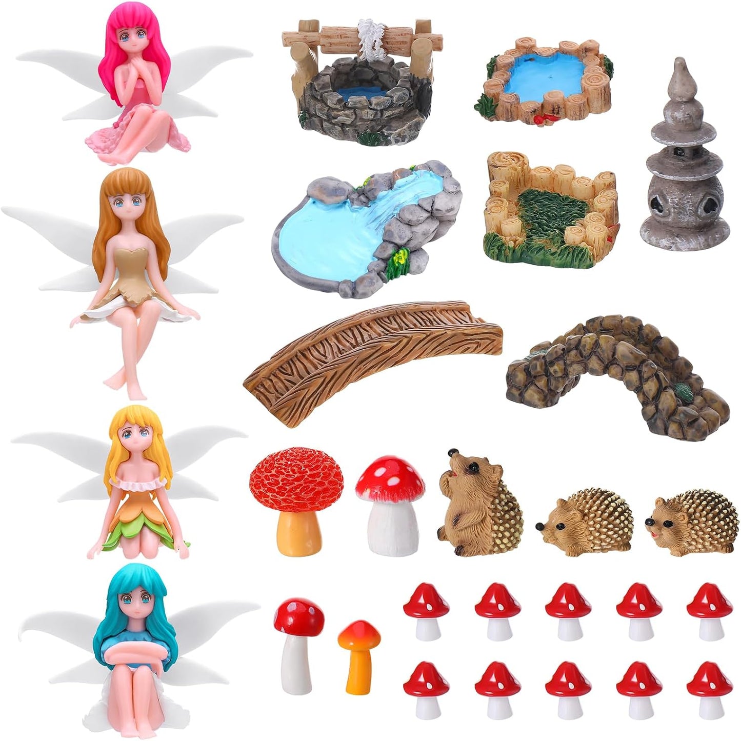 28 Accesorios Jardín de Hadas Mini Figuras Terrario