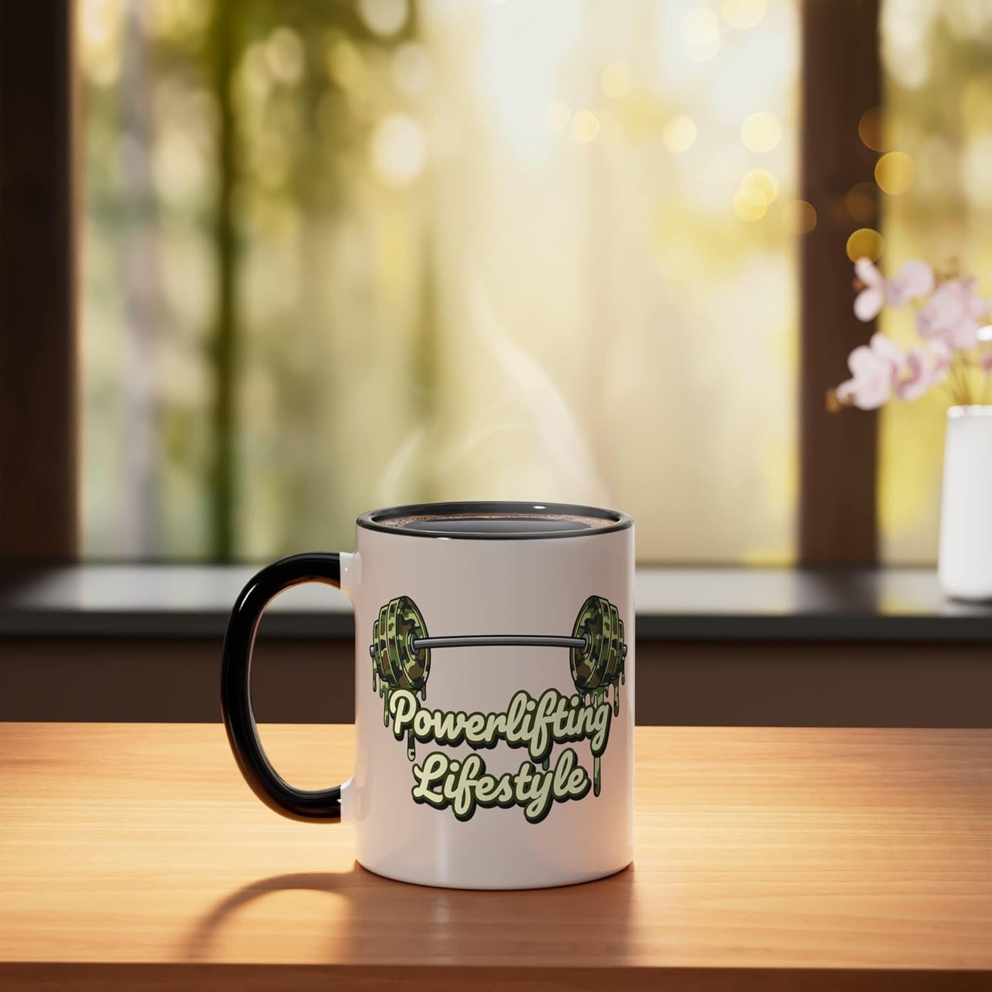 Taza Cerámica Estilo Drip Camo Negro/Blanco