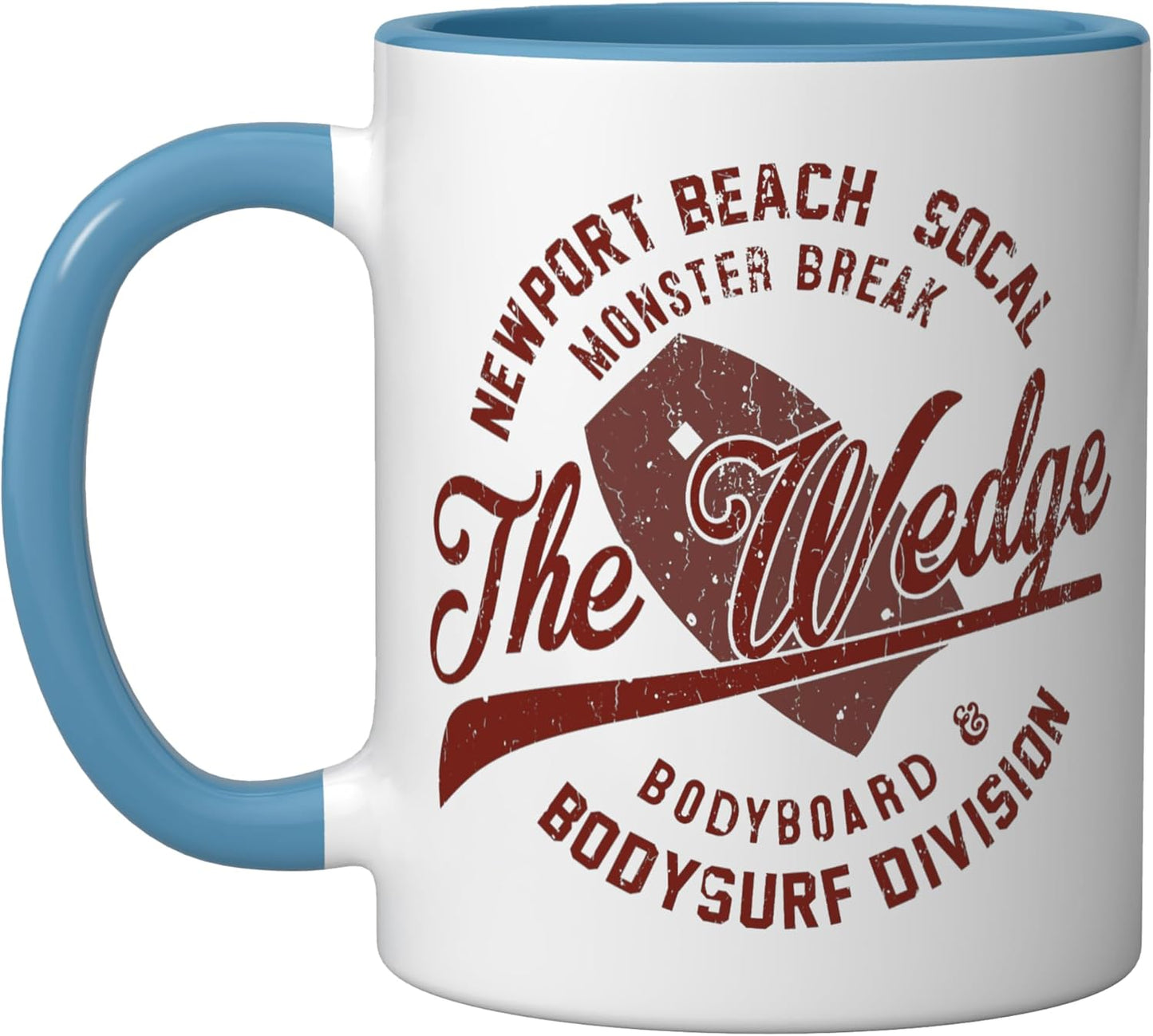 Taza Cerámica Bodyboard Bodysurf The Wedge Newport Beach SoCal Azul