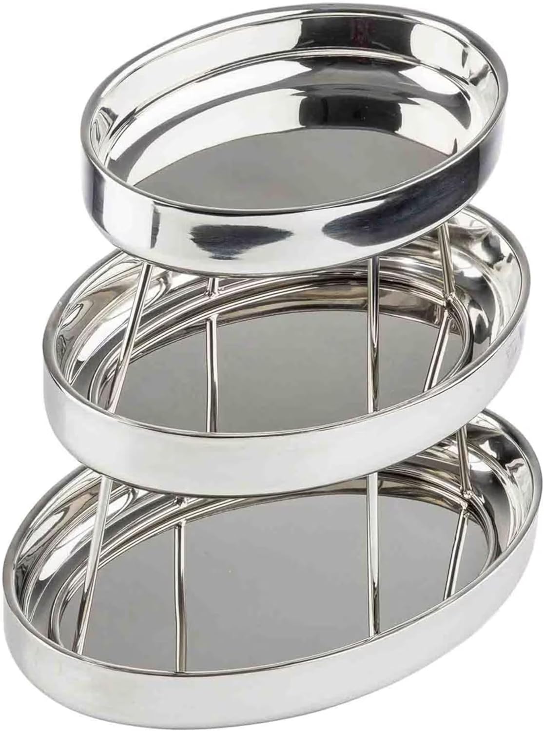 Torre mariscos 3 niveles acero inox doble pared