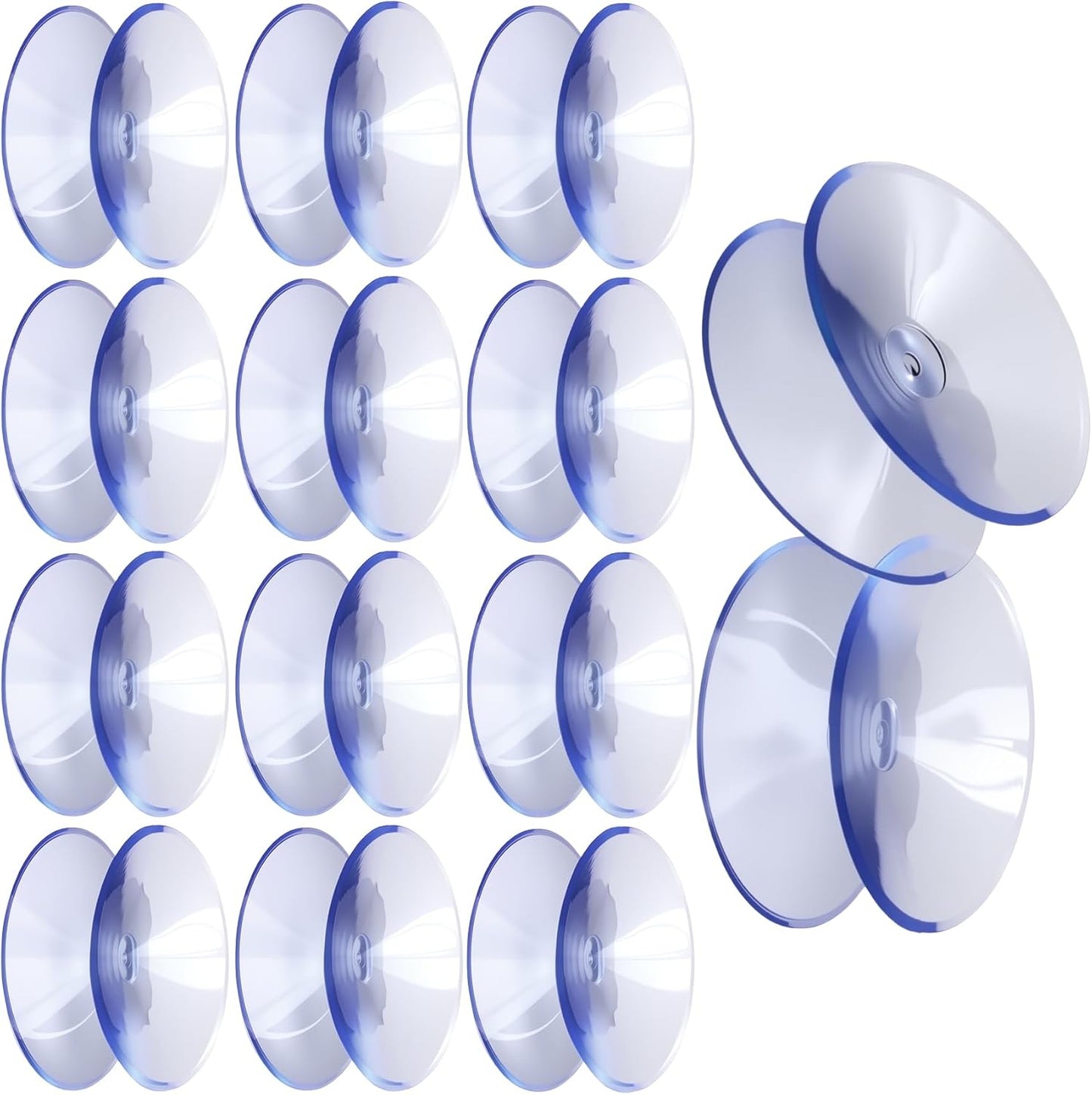 14 Pzas Ventosas PVC transparente para muebles de vidrio
