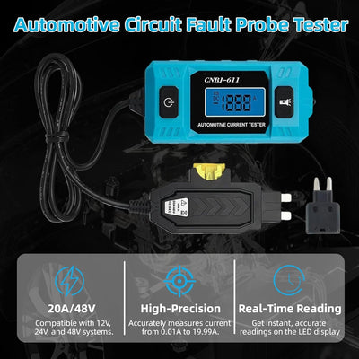Probador circuito automotriz 0.01A-19.99A con LED