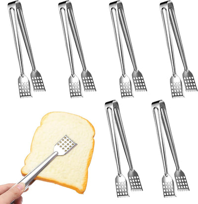 6 Pinzas Servir Acero Inox 7pulg