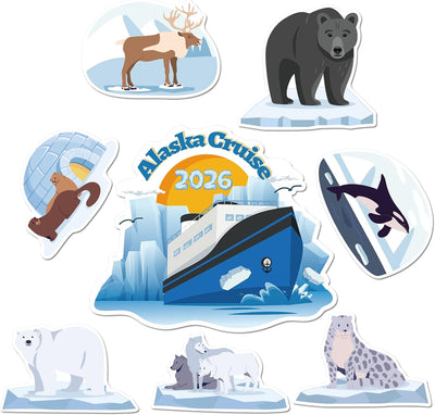 Imanes decorativos para puerta de crucero de Alaska 2026